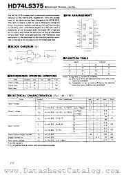 HD74LS375 datasheet pdf Hitachi Semiconductor