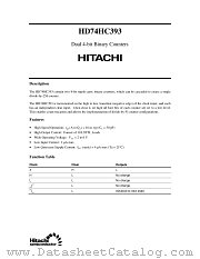 HD74HC393 datasheet pdf Hitachi Semiconductor