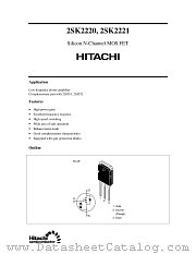 2SK2220 datasheet pdf Hitachi Semiconductor