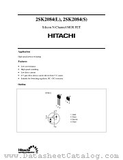 2SK2084S datasheet pdf Hitachi Semiconductor