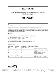 HD74HC589 datasheet pdf Hitachi Semiconductor