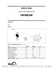 2SD1113K datasheet pdf Hitachi Semiconductor