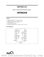 HD74HC132 datasheet pdf Hitachi Semiconductor