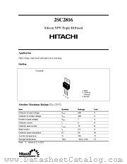 2SC2816 datasheet pdf Hitachi Semiconductor