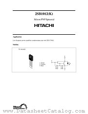 2SB1012 datasheet pdf Hitachi Semiconductor