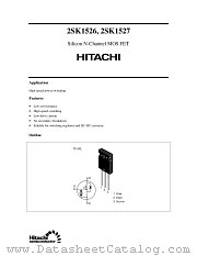 2SK1527 datasheet pdf Hitachi Semiconductor