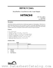 HD74LVC244A datasheet pdf Hitachi Semiconductor