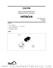 2SK2980 datasheet pdf Hitachi Semiconductor