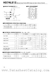 HD74LS12 datasheet pdf Hitachi Semiconductor