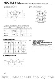 HD74LS112 datasheet pdf Hitachi Semiconductor
