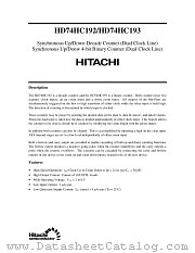 HD74HC192 datasheet pdf Hitachi Semiconductor