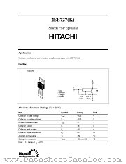 2SB727 datasheet pdf Hitachi Semiconductor