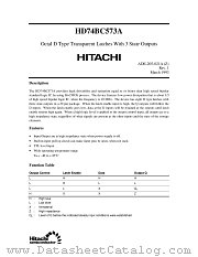 HD74BC573A datasheet pdf Hitachi Semiconductor