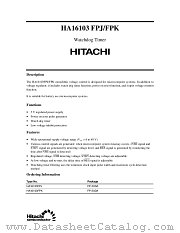 HA16103 datasheet pdf Hitachi Semiconductor