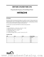 HD74HC294 datasheet pdf Hitachi Semiconductor