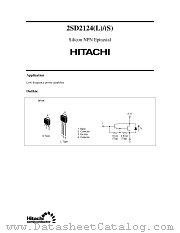 2SD2124S datasheet pdf Hitachi Semiconductor