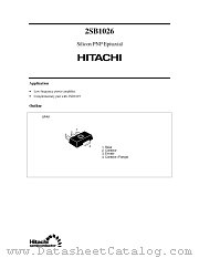 2SB1026 datasheet pdf Hitachi Semiconductor