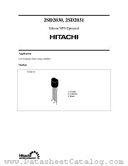 2SD2030 datasheet pdf Hitachi Semiconductor