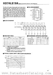 HD74LS164 datasheet pdf Hitachi Semiconductor