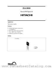 2SA1810 datasheet pdf Hitachi Semiconductor