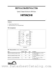 HD74AC86 datasheet pdf Hitachi Semiconductor