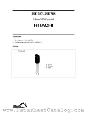 2SD788 datasheet pdf Hitachi Semiconductor