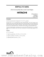 HD74ALVC16836 datasheet pdf Hitachi Semiconductor
