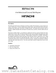 HD74AC194 datasheet pdf Hitachi Semiconductor