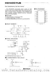 HD14007UB datasheet pdf Hitachi Semiconductor