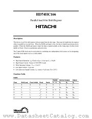 HD74HC166 datasheet pdf Hitachi Semiconductor