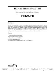 HD74ACT163 datasheet pdf Hitachi Semiconductor