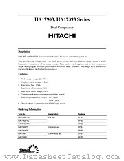 HA17393 SERIES datasheet pdf Hitachi Semiconductor