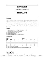 HD74HC164 datasheet pdf Hitachi Semiconductor