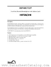 HD74HCT237 datasheet pdf Hitachi Semiconductor