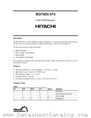 HD74HC674 datasheet pdf Hitachi Semiconductor