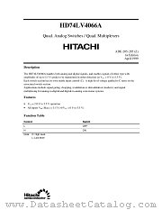 HD74LV4066A datasheet pdf Hitachi Semiconductor