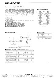 HD14503B datasheet pdf Hitachi Semiconductor