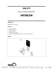 2SK1971 datasheet pdf Hitachi Semiconductor