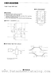 HD14025B datasheet pdf Hitachi Semiconductor