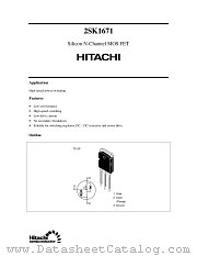 2SK1671 datasheet pdf Hitachi Semiconductor