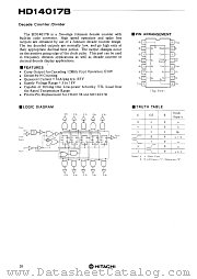 HD14017B datasheet pdf Hitachi Semiconductor