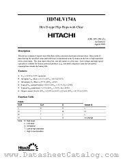 HD74LV174A datasheet pdf Hitachi Semiconductor