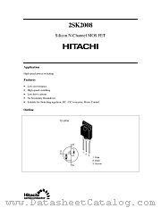 2SK2008 datasheet pdf Hitachi Semiconductor