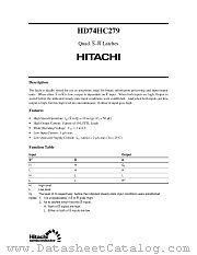 HD74HC279 datasheet pdf Hitachi Semiconductor