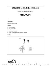 2SK1151L datasheet pdf Hitachi Semiconductor