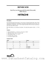 HD74HC4538 datasheet pdf Hitachi Semiconductor