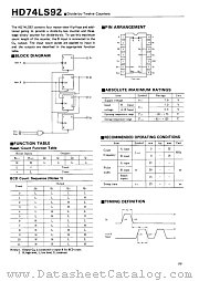 HD74LS92 datasheet pdf Hitachi Semiconductor