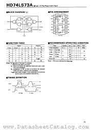 HD74LS73A datasheet pdf Hitachi Semiconductor