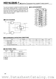 HD74LS645-1 datasheet pdf Hitachi Semiconductor