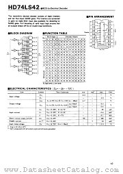 HD74LS42 datasheet pdf Hitachi Semiconductor